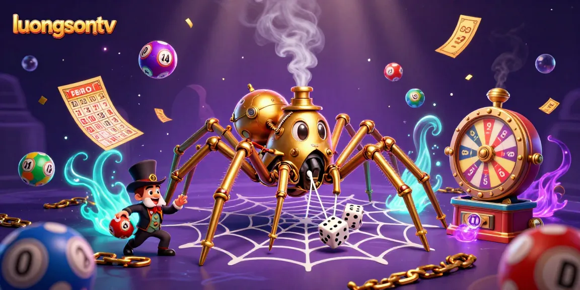 Experience the exciting world of luongsontv with golden webs and lively gaming elements.