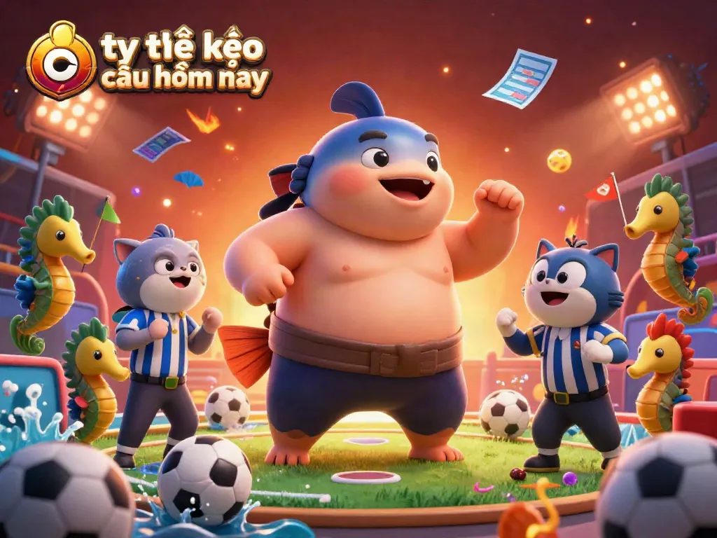 Experience the excitement of tỷ lệ kèo nhà cái hôm nay with engaging visuals featuring an underwater sports betting scene full of energy.